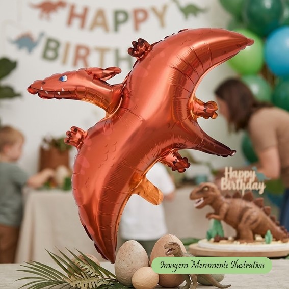 Balão Dinossauro Pterodactilo - Festa Jurassica - 63 x 70 cm - Animare - Valor Unitário