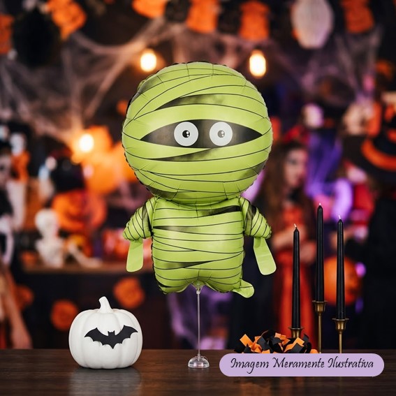Balão Mumia Halloween - 48cm X 75cm - Animare - Valor Unitário