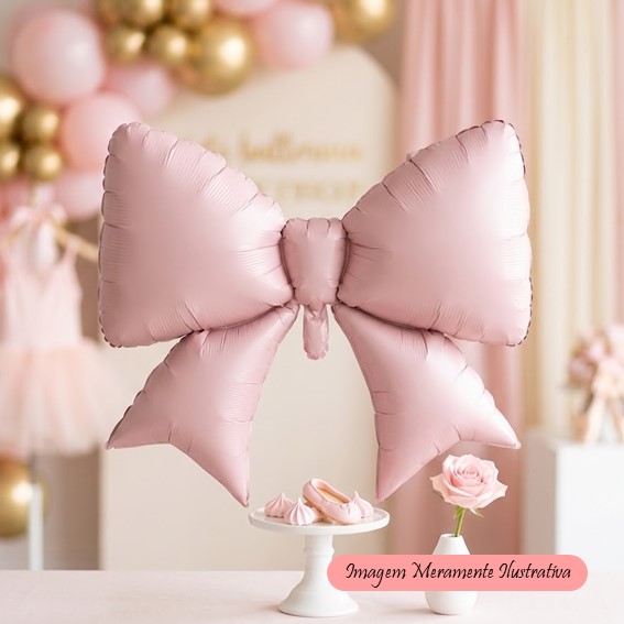 Balão Formato de Laço - Rosa – 55 x 43 cm – Animare – Valor Unitário -  Decoração de Festa / Painel / Mesa