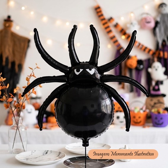 Balão Halloween - Aranha Viúva Negra - 78cm X 82cm - Animare - Valor Unitário