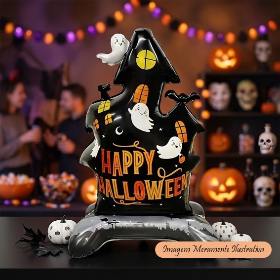 Balão Halloween - Casa Assombrada - 70cm X 120cm - Animare - Valor Unitário
