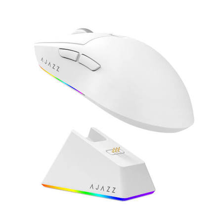 Mouse Gamer Sem Fio AJAZZ AJ139 V2 MC Tri-Mode - BRANCO