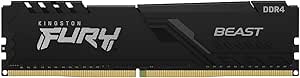 Memória Ram Kingston Fury Beast DDR4 de 8GB 3200Mhz KF432C16BB/8 - Computador