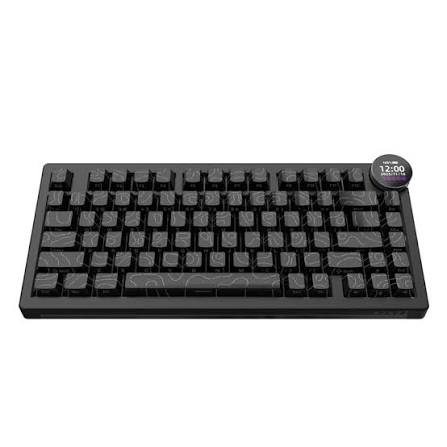 Teclado Mecânico Sem Fio Ajazz AK820 V2 Com Tela Tri-Mode White Peach Switch- (BLACK)