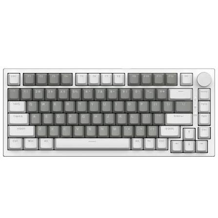 Teclado Mecânico Gamer Ajazz AK820 com Fio - Mille-Feuille Switches (WHITE-GREY)
