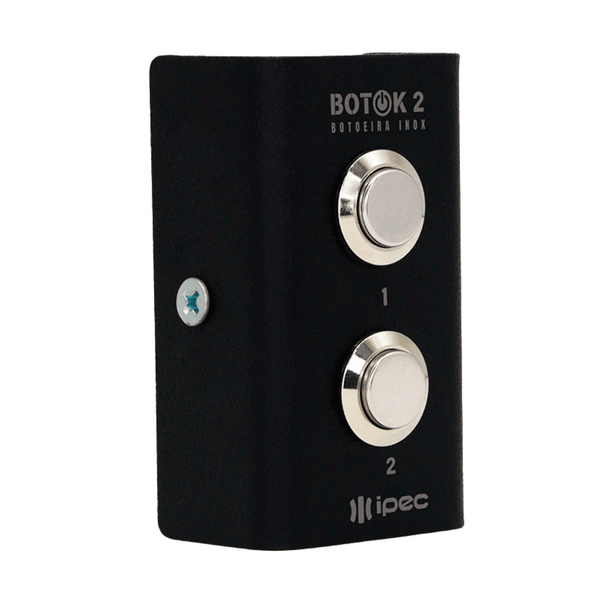 Botoeira Inox Preta 2 Botões - Botok 2 - Ipec