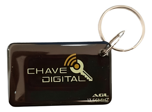 Chaveiro Digital Tag Resinada MIFARE 13,56MHz - Preta - Unidade - AGL