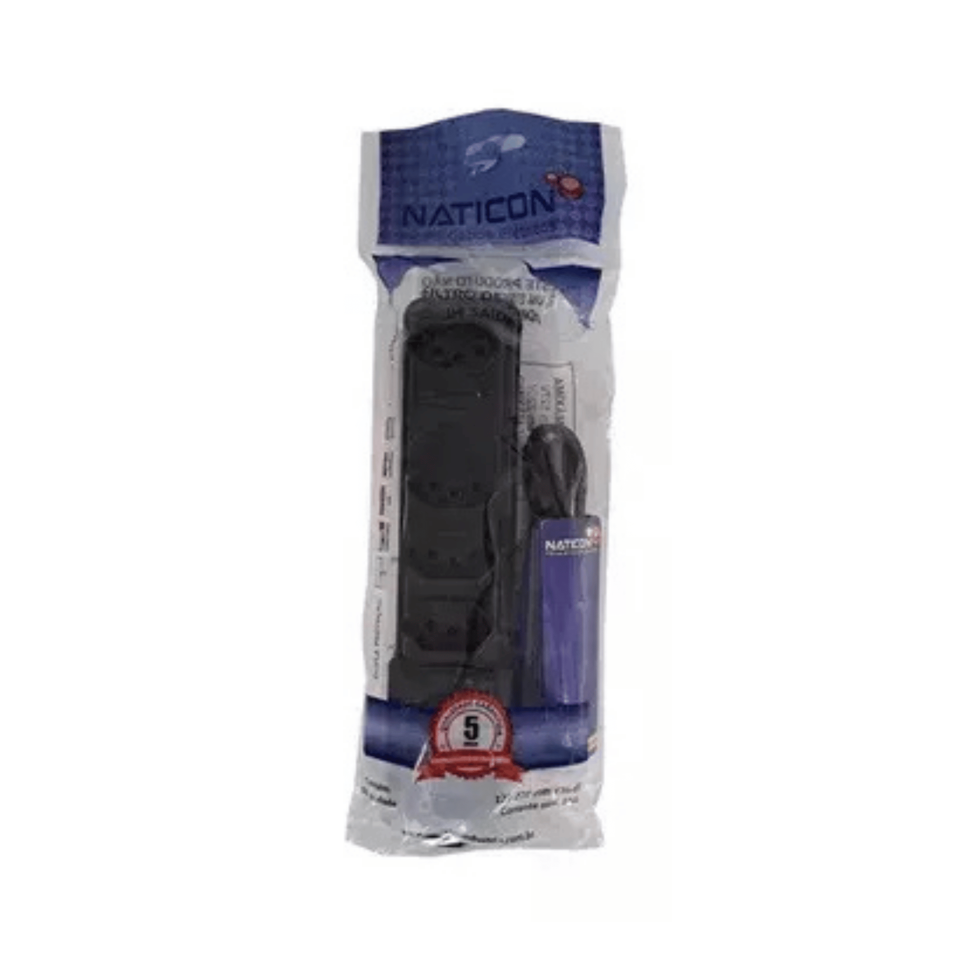 Filtro De Linha 4 Tomadas Com Fusível Preto - Naticon 042241 Naticon - imagem 3