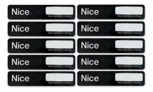 Kit Com 10X Tag Passivo CR5A Preto Para Veículos - Nice Preto