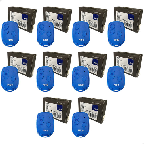 Kit 10X Nice/Linear Controle Remoto 3 Teclas Azul 3TB 141 Nice - imagem 7