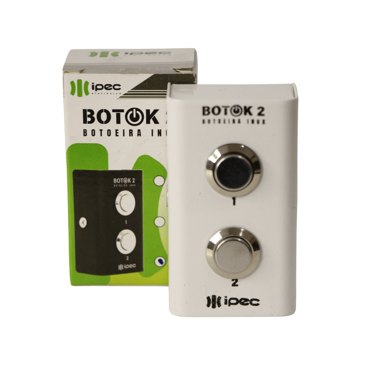 Botoeira Inox Branca 2 Botões - Botok 2 - Ipec A2525-BR IPEC - imagem 5