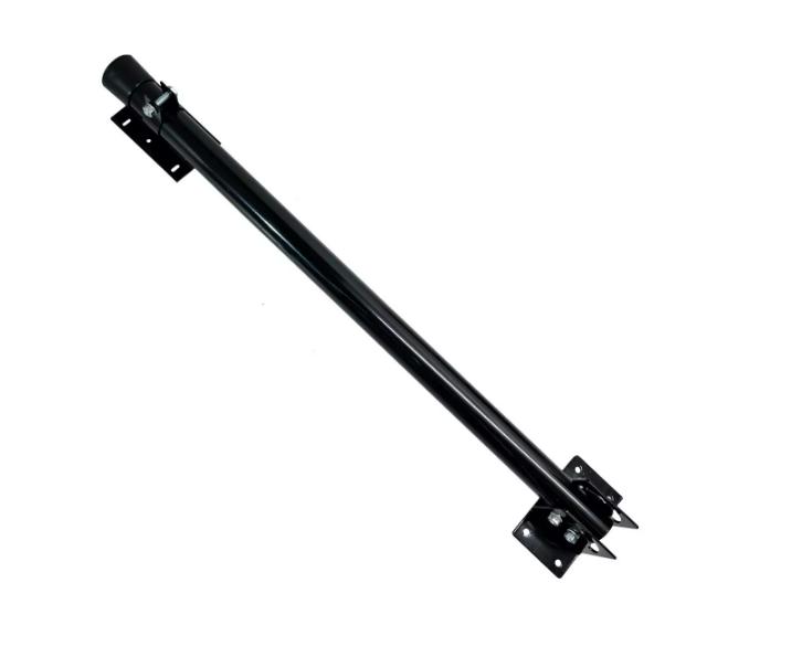 Poste De Aluminio Para Suporte - Infra Ativo 40 Cm Preto Confiseg
