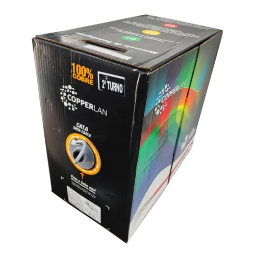 Cabo De Rede CAT6 U/Utp 4PX 23 Awg Cmx Capa Simples Cinza - Norphel TL6CSCZX305 NORPHEL - imagem 2