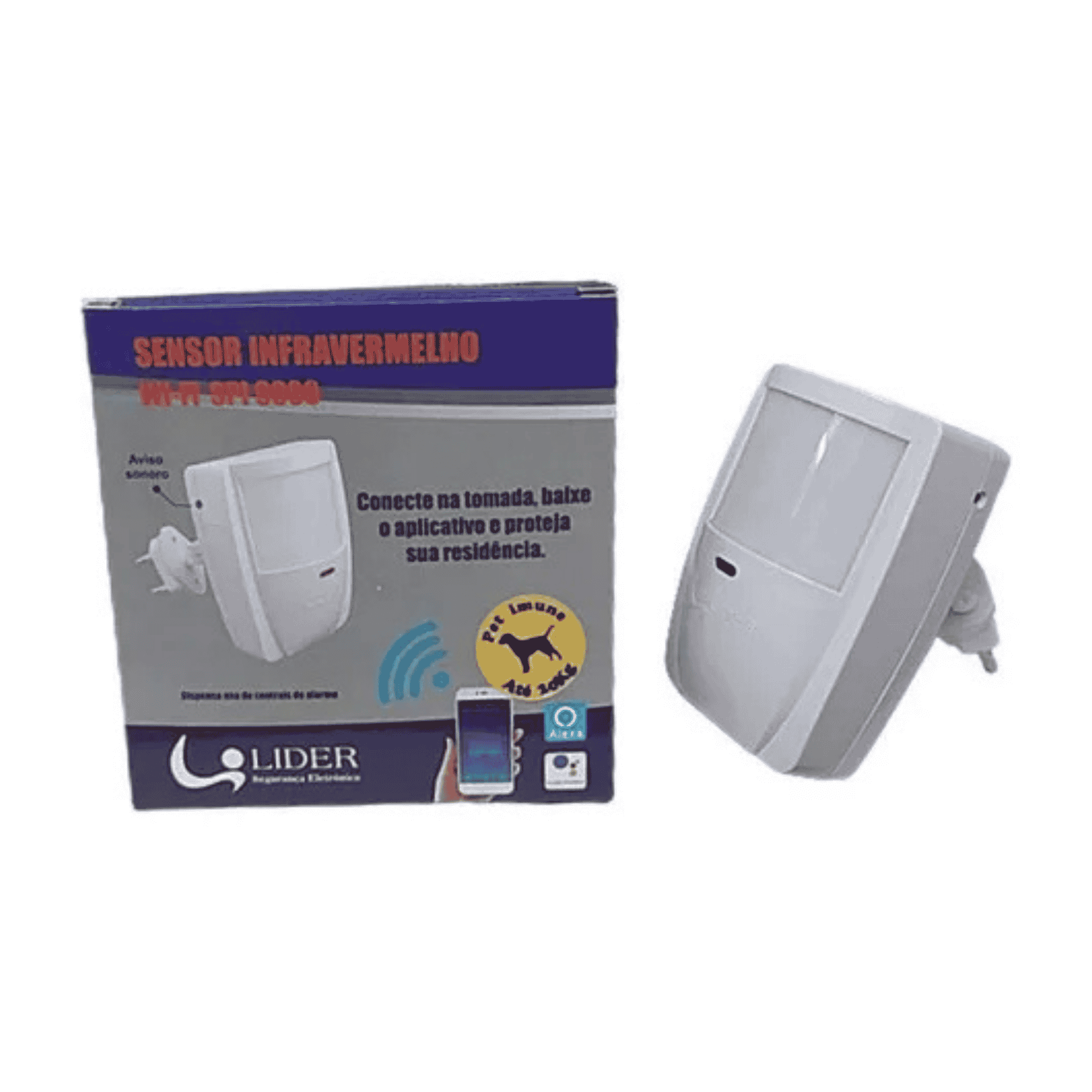 Sensor De Presença Infravermelho Wi-Fi - SPI9000 - Líder SPI9000 Líder - imagem 4