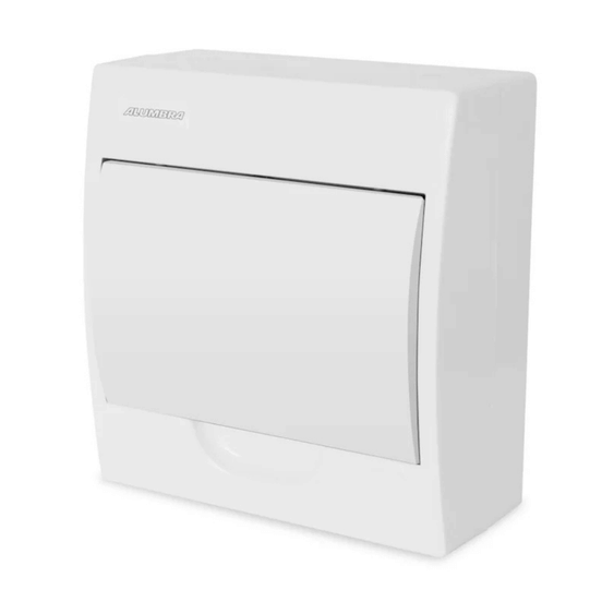 Quadro Distribuição Sobrepor 8 Disjuntores Com Porta Opaca - Alumbra