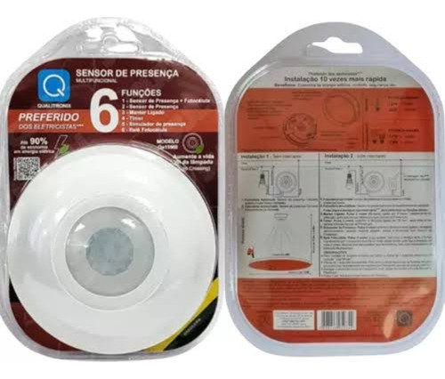 Kit 3X Sensor De Presença 360° Embutir/Sobrepor Com Fotocélula - QA19MB - Qualitronix MLB5944729658 Qualitronix - imagem 2