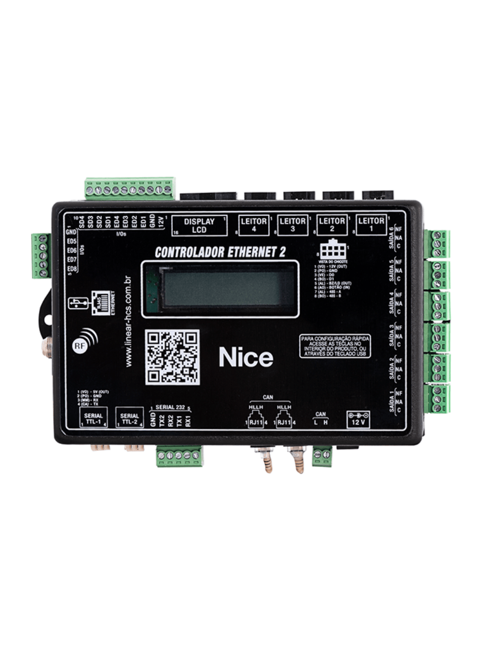 Controladora Linear-Hcs P Acesso TCP/IP - Ethernet Ii - Nice