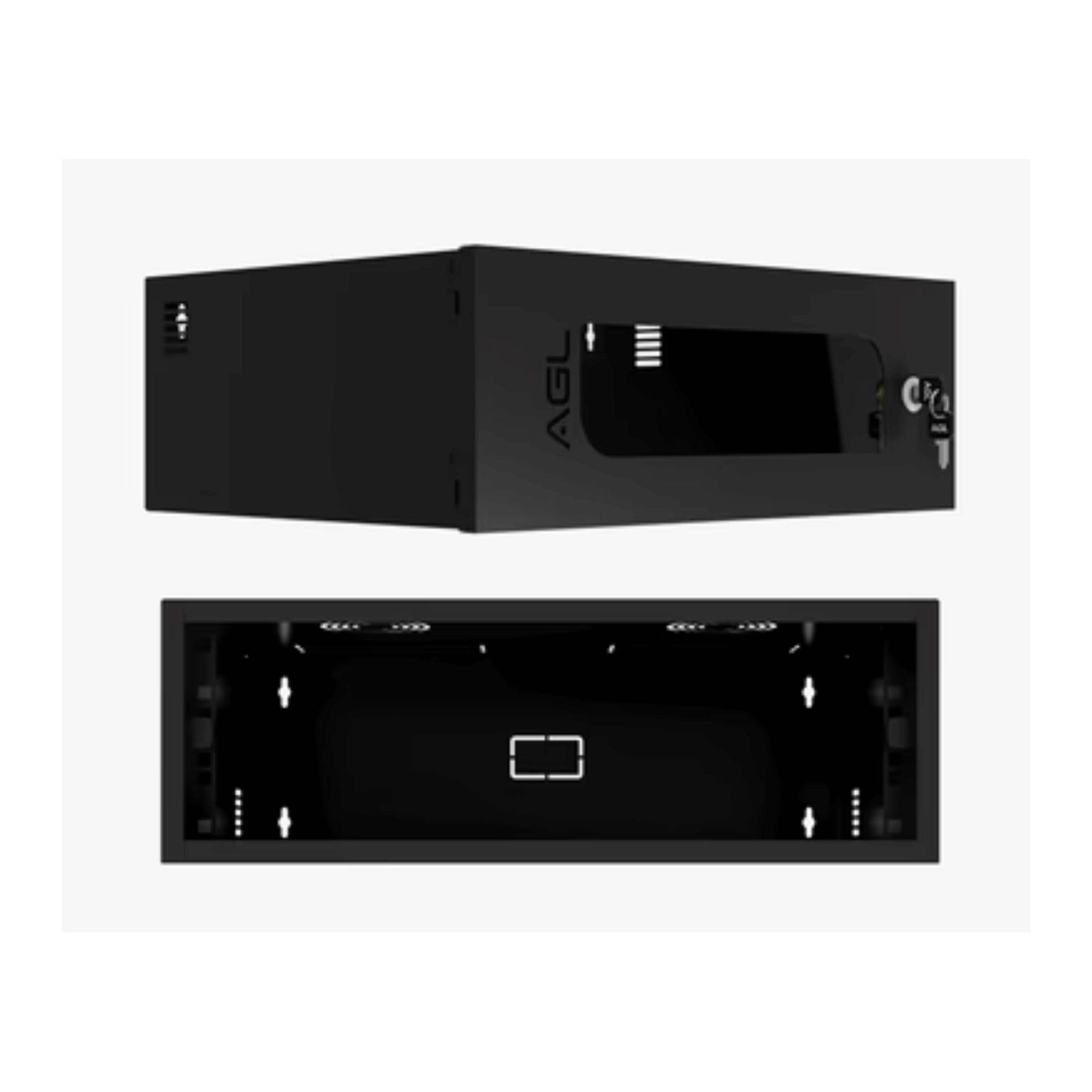 Rack Metálico Parede 3U 19" Preto Com Chave - AGL