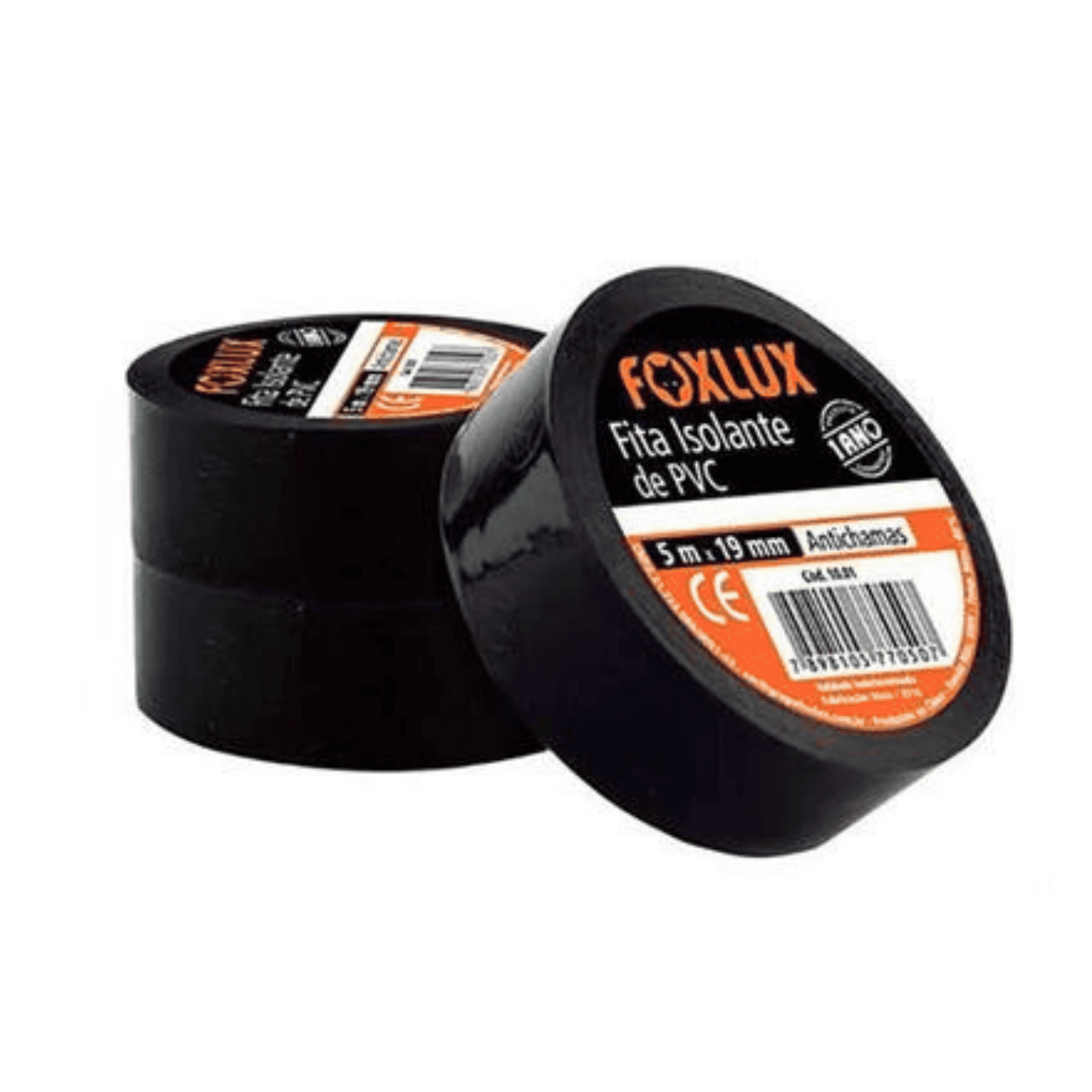 Fita Isolante PVC Antichama Preta 5m - Foxlux 022962 Foxlux - imagem 2