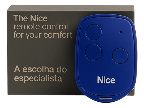 Kit Com 02 Controles Nice 434MHz Dig Rf 3TB AZ-10 Azul 347 Nice - imagem 2
