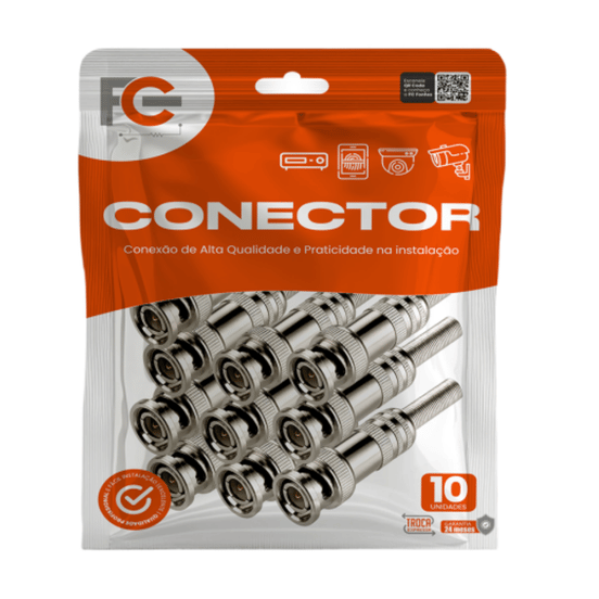 Conector Bnc Mola Parafuso 4mm (Pacote 10 Unidades) - Fc Fontes KTFCBNC04 FC Fontes - imagem 4