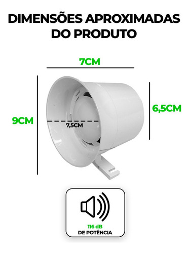 Ipec Sirene Digital 1 Som - Caixa Branca A3059/B IPEC - imagem 5