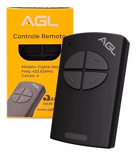 Trasmissor Digital Key 6P20 433,92 Preto Com Botao Preto AGL - Unidade 2003008-P AGL