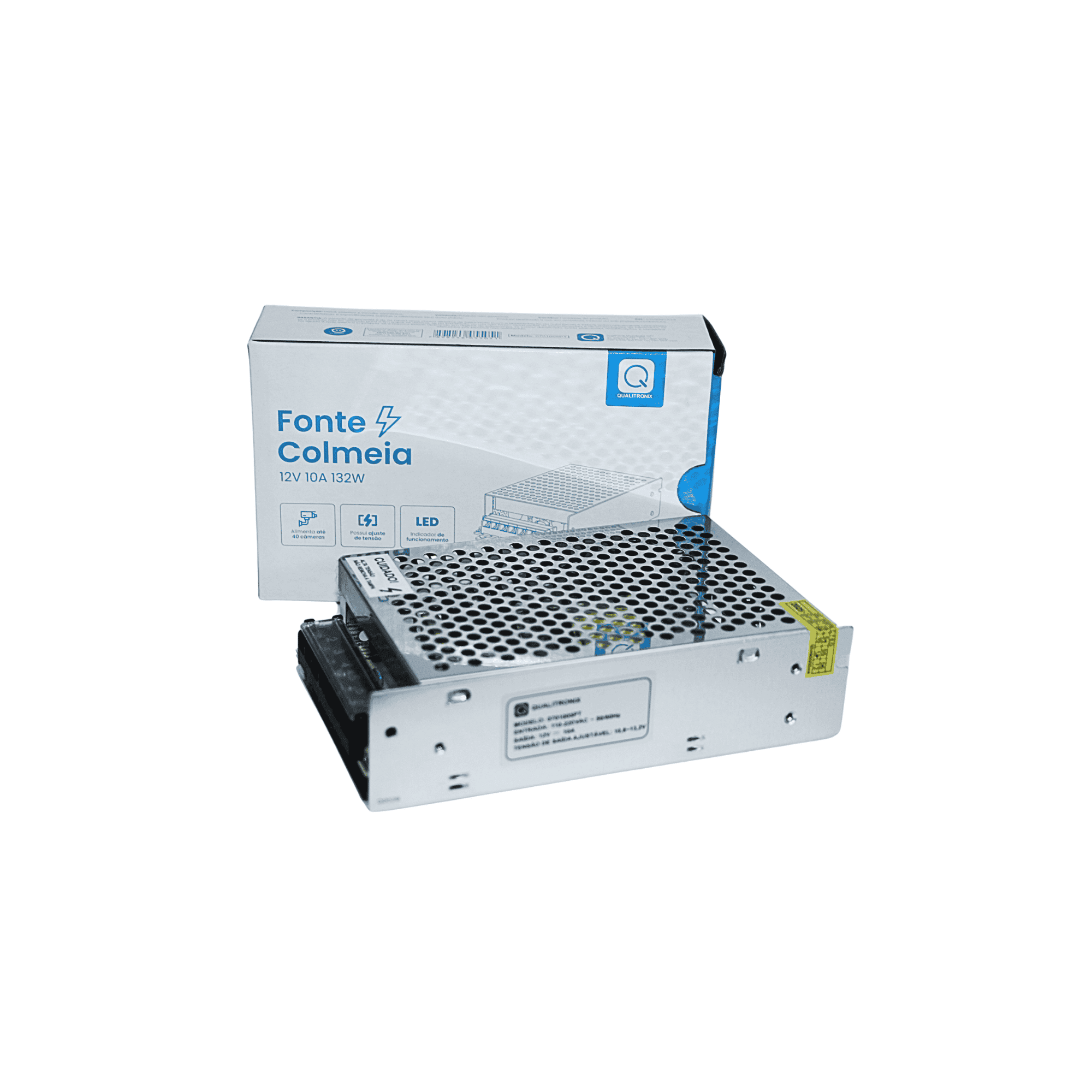 Fonte Colmeia 12V 10A 132W Com LED - Qualitronix 0701005PT Qualitronix - imagem 4