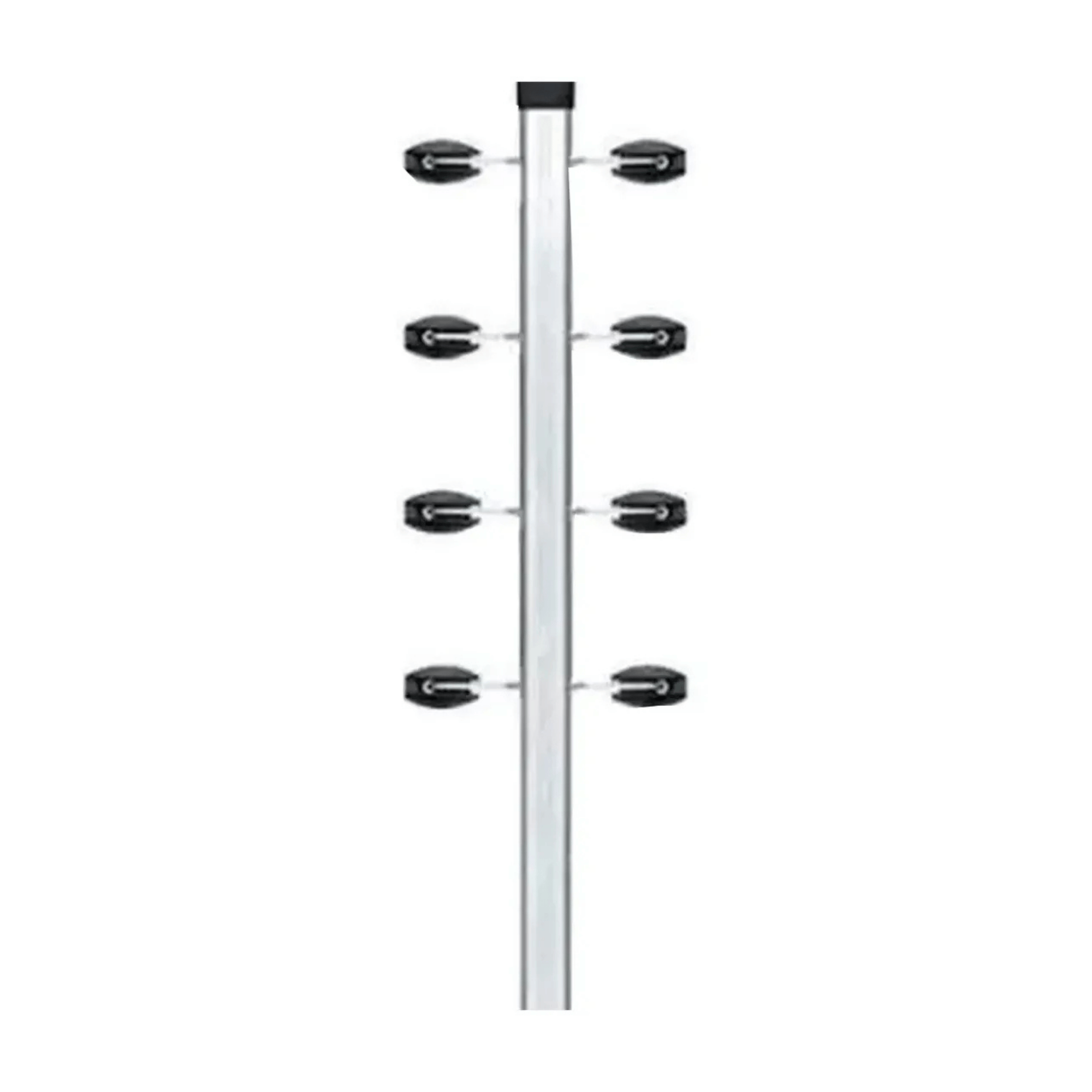 Haste Cerca Tubular Quadrada Para Canto 25X25MM 80cm Completa 8 Isoladores - Confiseg Confiseg