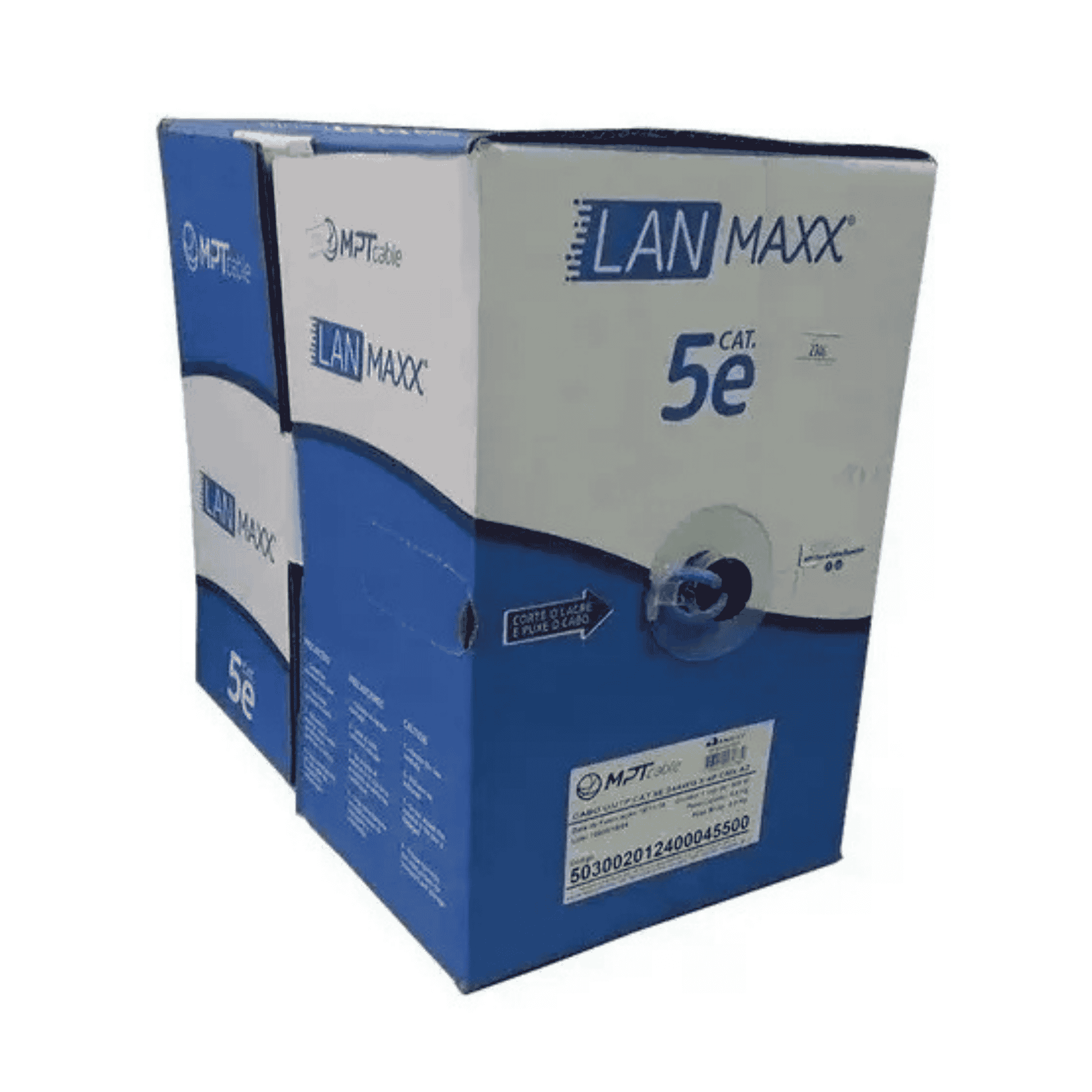 Cabo De Rede CAT5E U/Utp Azul 305m -24AWGX4P Cmx - Mpt