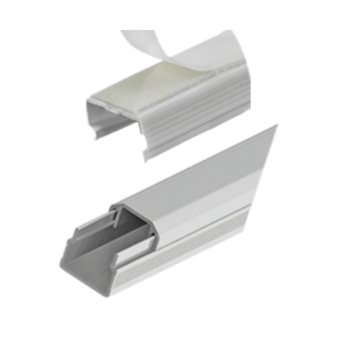 Canaleta PVC Branca 10X10X2000MM Com Fita Dupla Face - Alumbra 6246 Alumbra - imagem 2