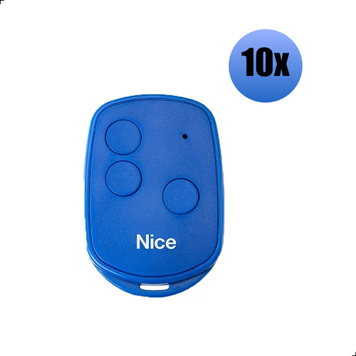 Kit 10X Nice/Linear Controle Remoto 3 Teclas Azul 3TB 141 Nice - imagem 8