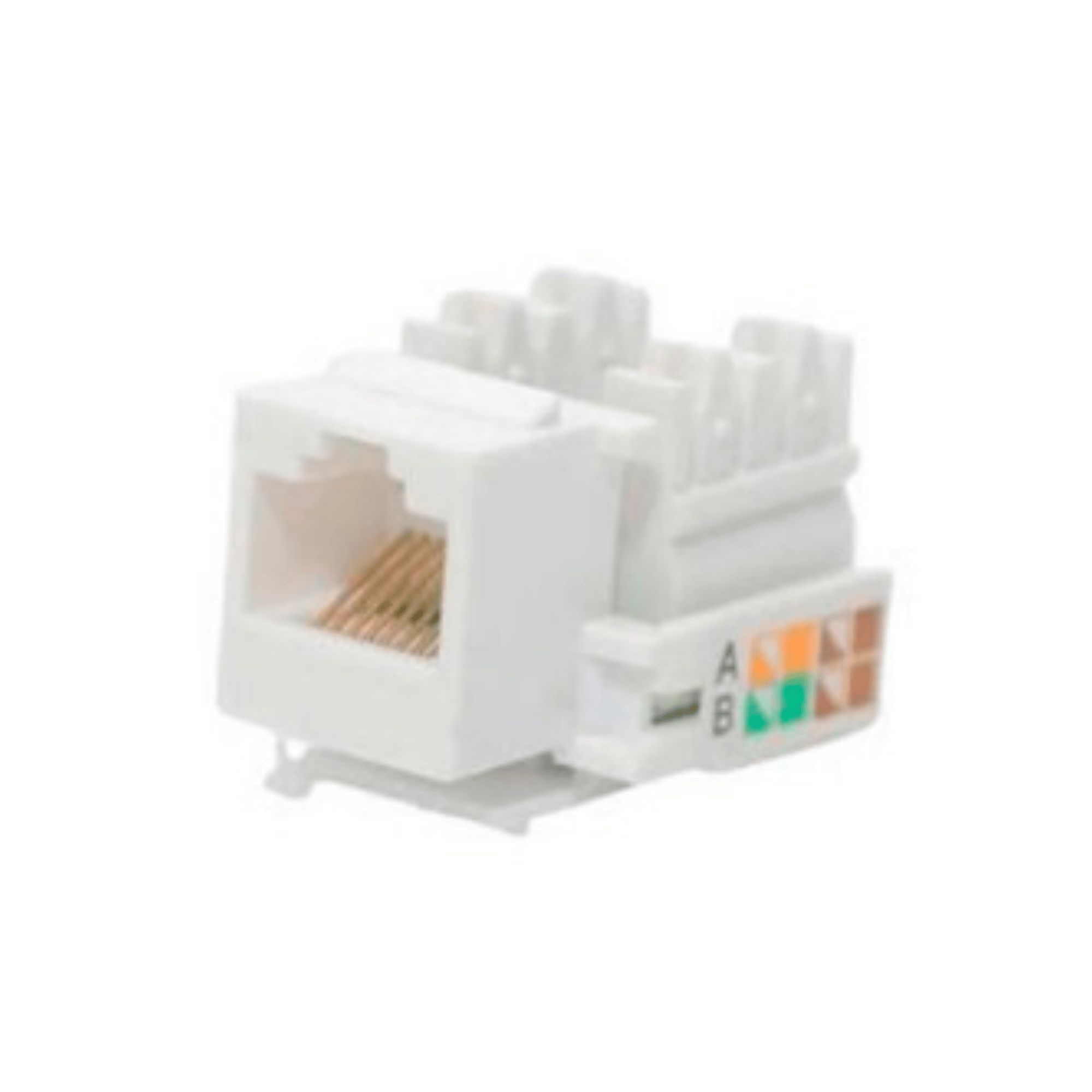 Conector RJ45 Fêmea Keystone CAT5E Utp 90° Branco - Mpt
