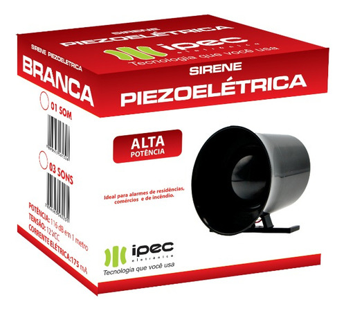 Ipec Sirene DIGITAL1 Som - Caixa Preta A3059/P IPEC - imagem 2