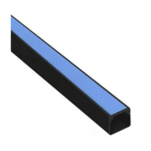 Canaleta PVC Preta 10X10X2000MM Com Fita Dupla Face - Alumbra 6266 Alumbra