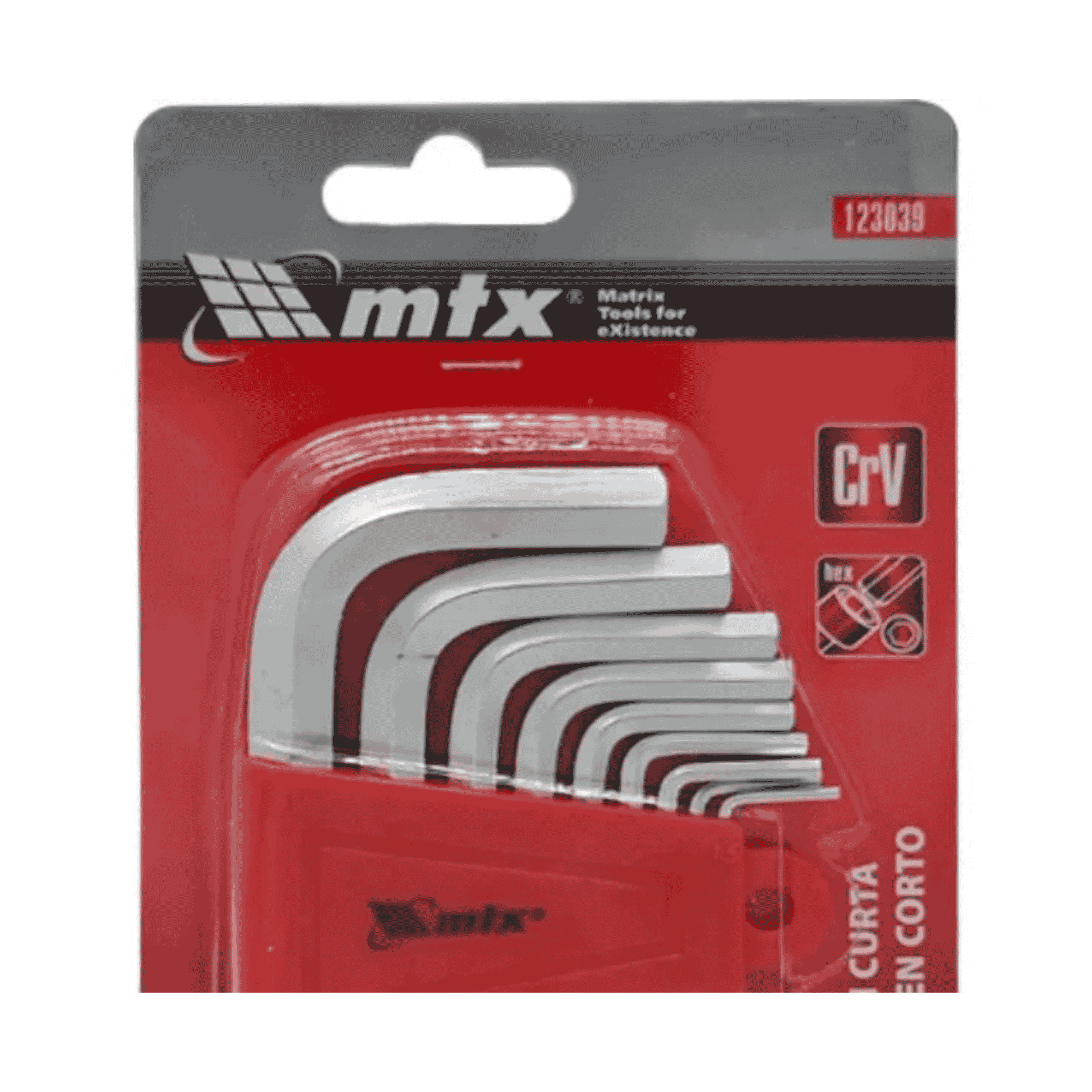 Jogo De Chave Allen Curta 1,5 A 10mm 9 Peças Aço Cr-V - Mtx 184217 MTX - imagem 3