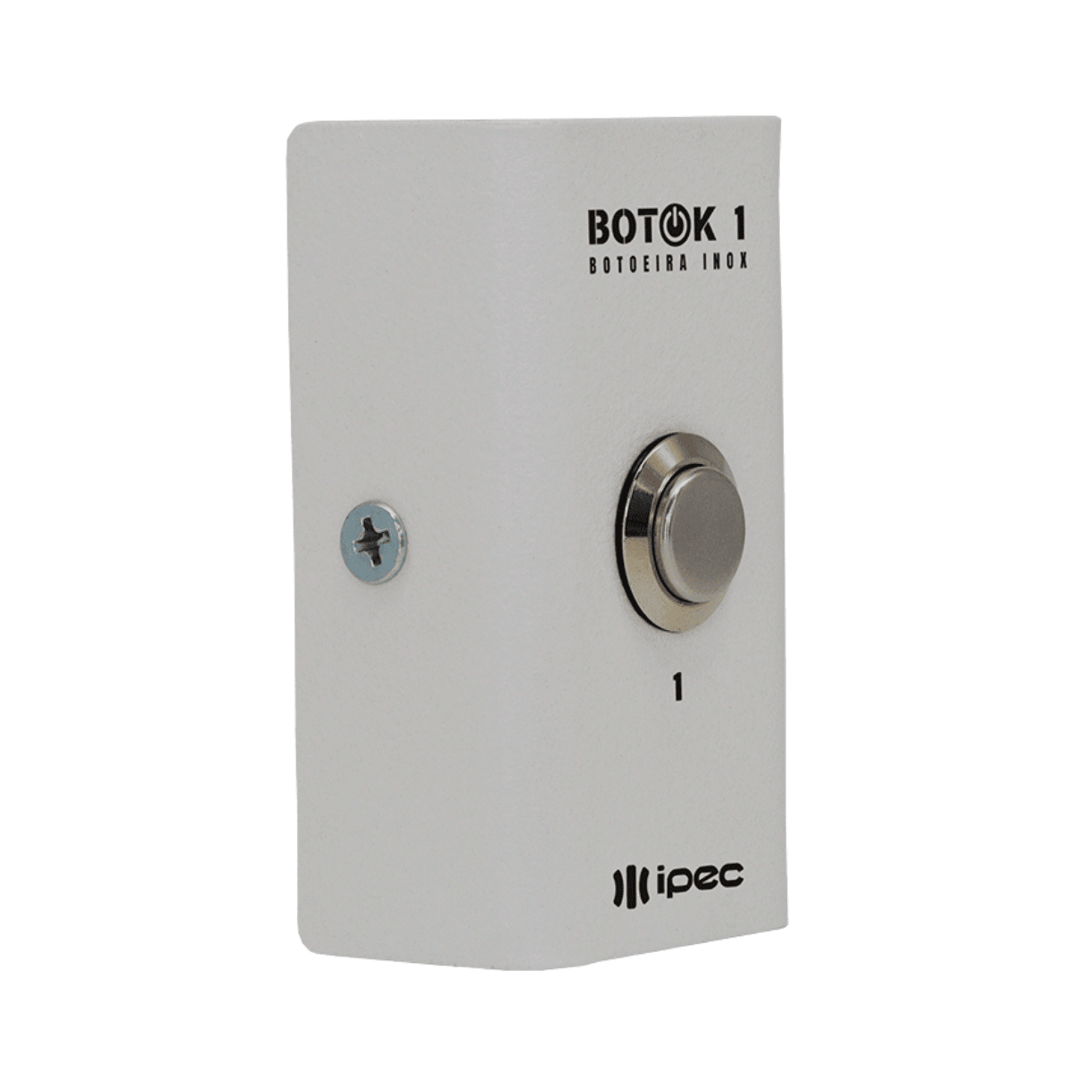 Botoeira Inox Branca 1 Botão - Botok 1 - Ipec