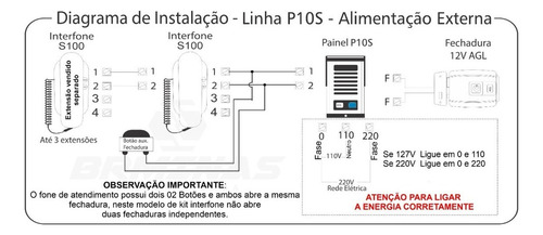 Interfone Individual S100 Preto - AGL 1104024 AGL - imagem 5