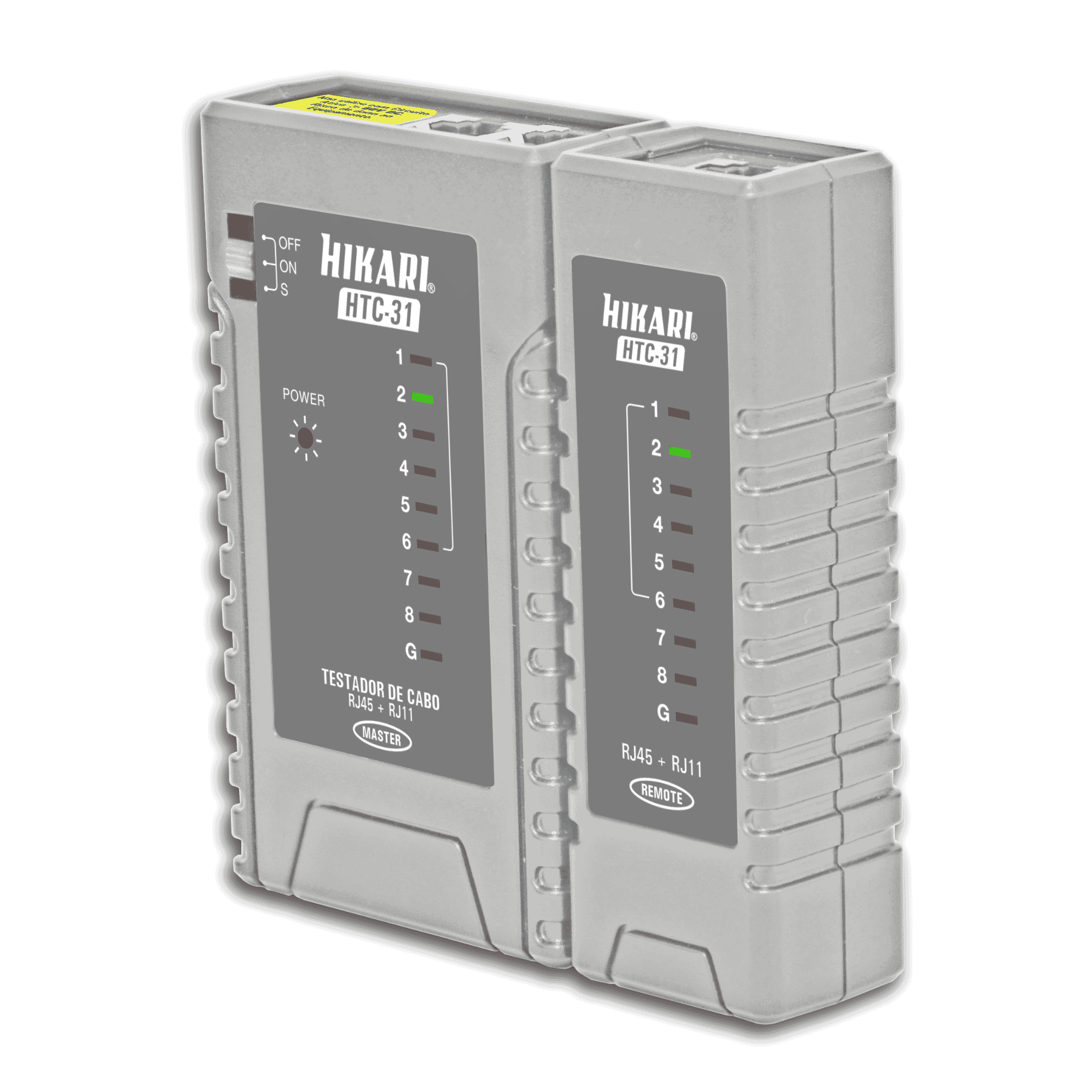 Testador De Cabo De Rede RJ45 RJ11 Com Unidade Remota - HTC-31 - Hikari 86864 Hikari - imagem 3