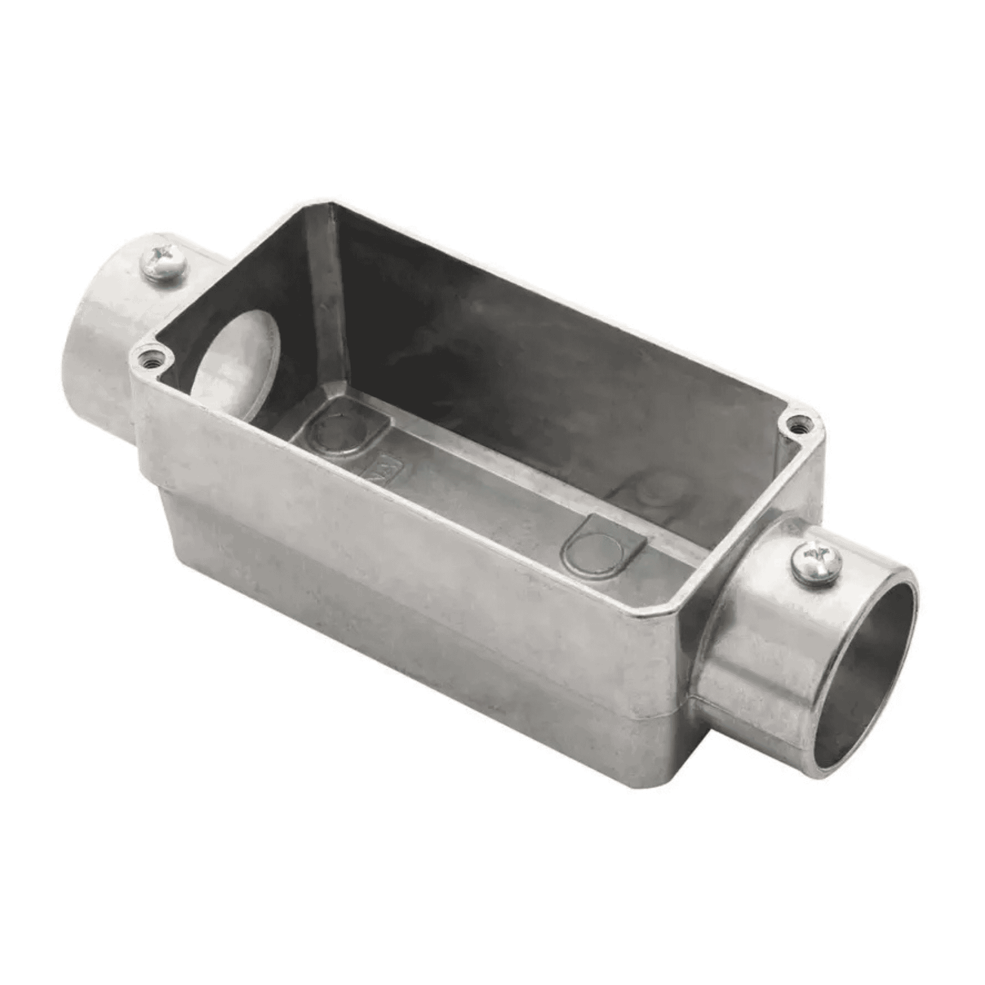 Condulete Tipo C 1" Sem Tampa 2 Saídas Alumínio - Daisa DV100-C-ST Daisa