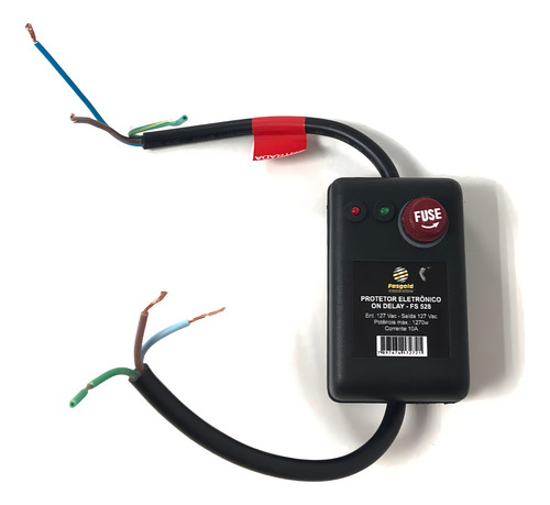 Protetor Eletronico 220 Volts - 10A - On Delay - Com Rabicho Fasgold FS-529 Fasgold - imagem 3