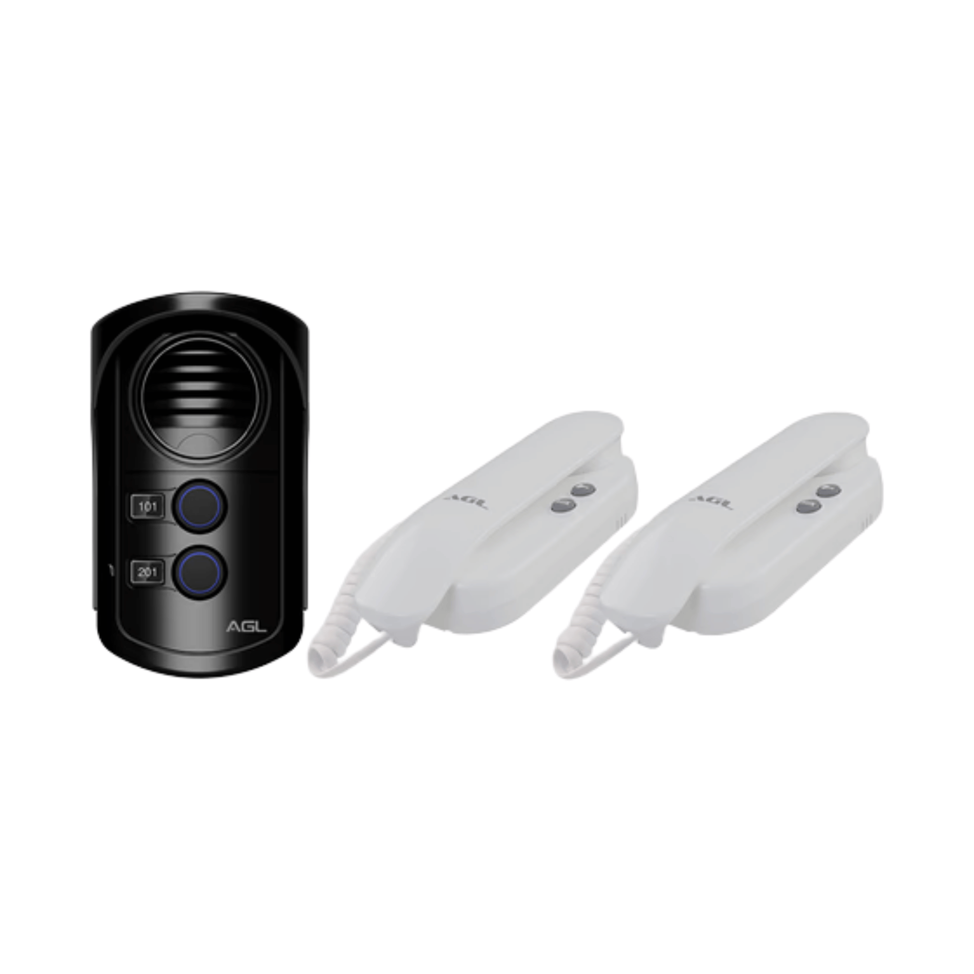 Porteiro Coletivo Slim 2 Pontos Com 2 Monofones Brancos - S300 - AGL 1107092 AGL - imagem 2