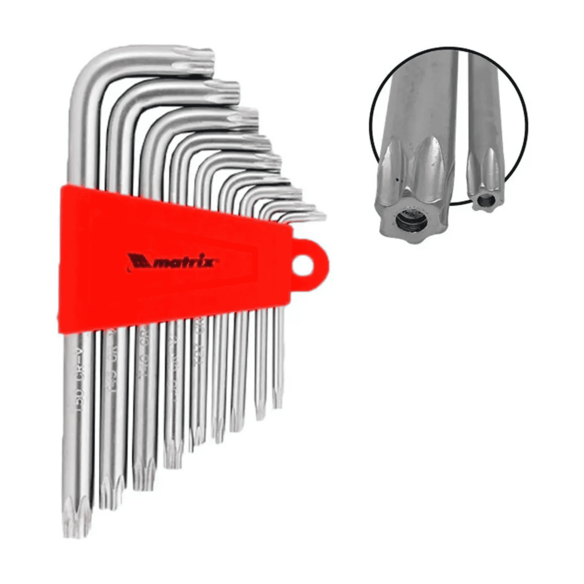 Jogo De Chaves Torx Curtas T10 A T50 9 Peças Aço Cr-V - Mtx 184214 MTX - imagem 2