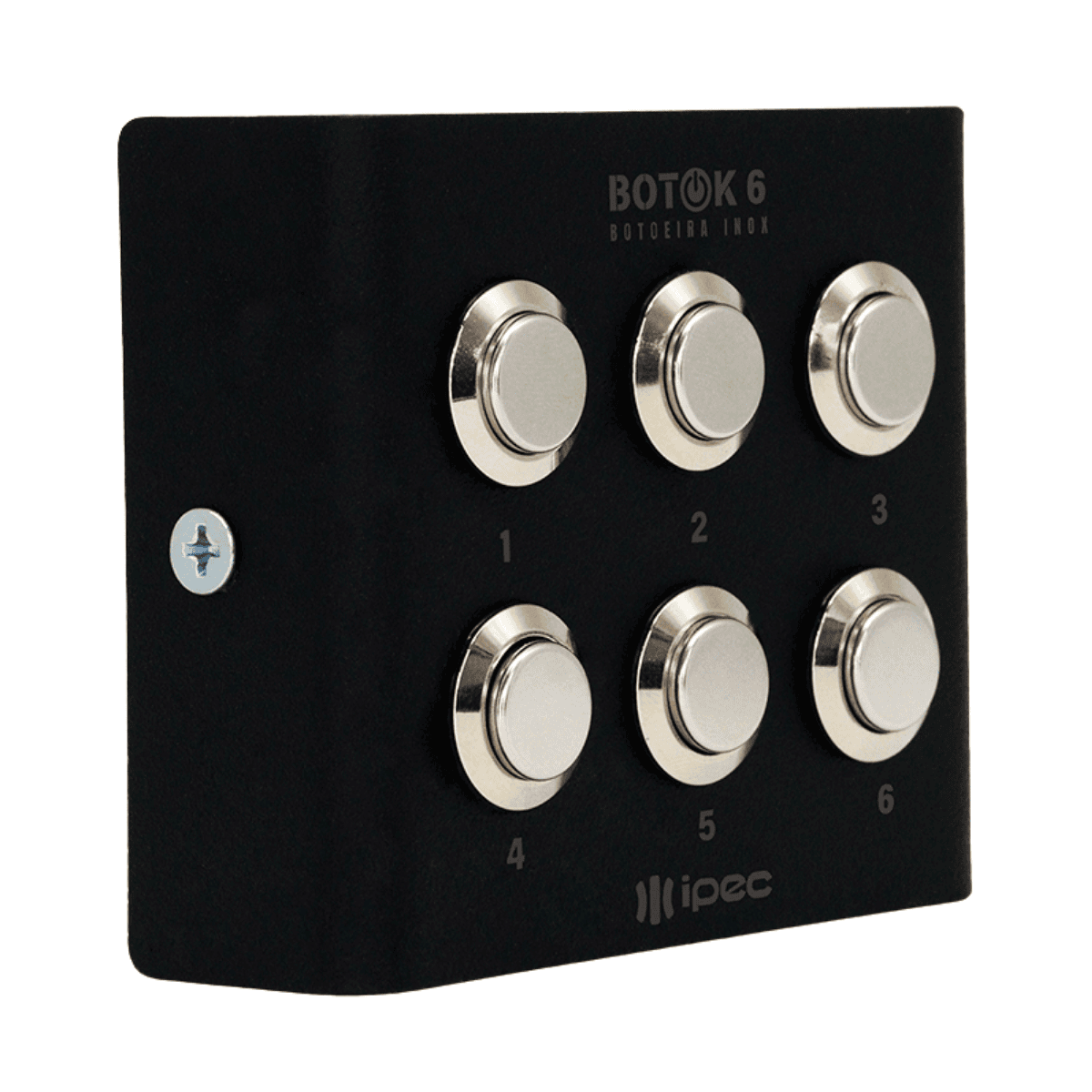 Botoeira Inox Preta 6 Botões - Botok 6 - Ipec A2527-PT IPEC - imagem 2