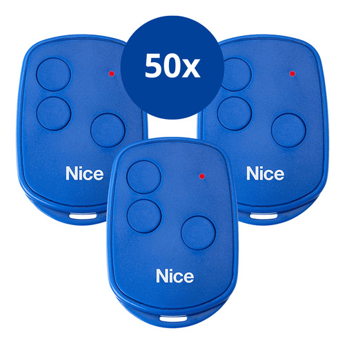 Kit Com 50 Controles Nice 434MHz Dig Rf 3TB AZ-10 Azul