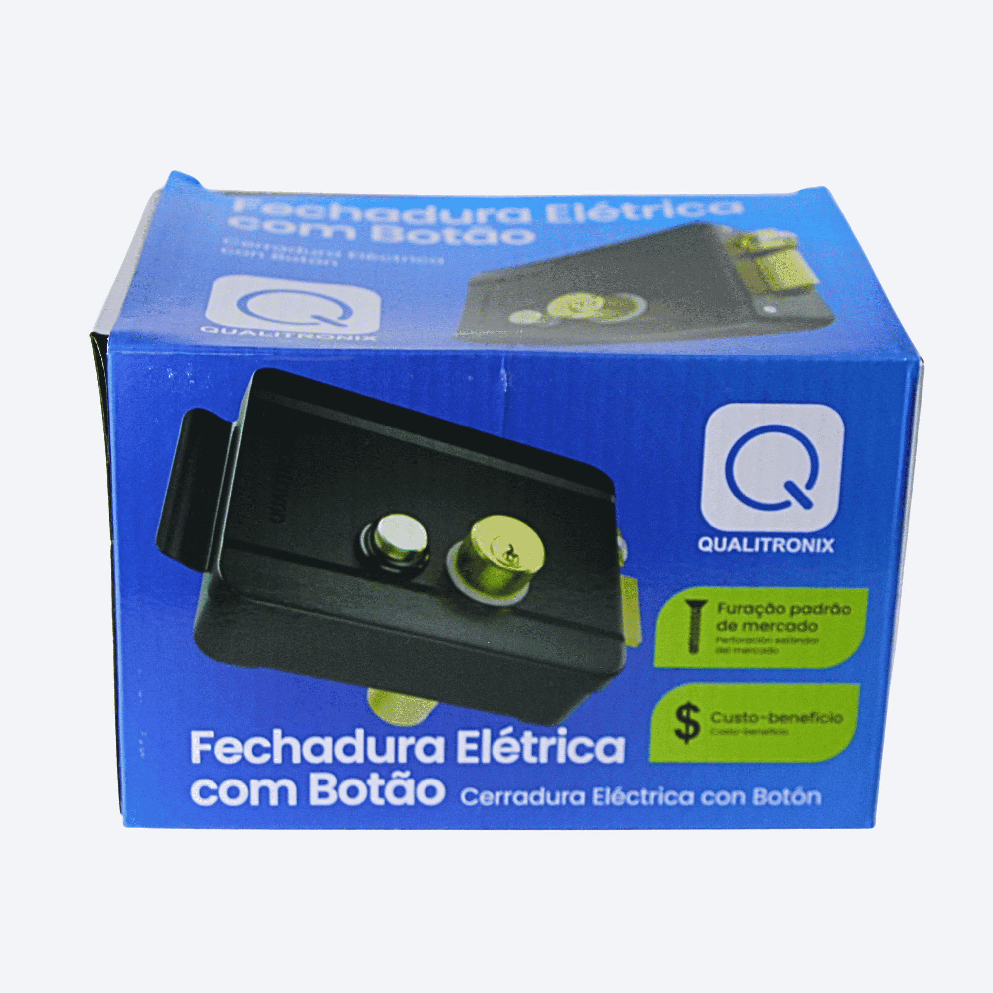 Fechadura Elétrica Para Portão Com Botão Interno 12V - Qualitronix 0301000PT Qualitronix - imagem 3