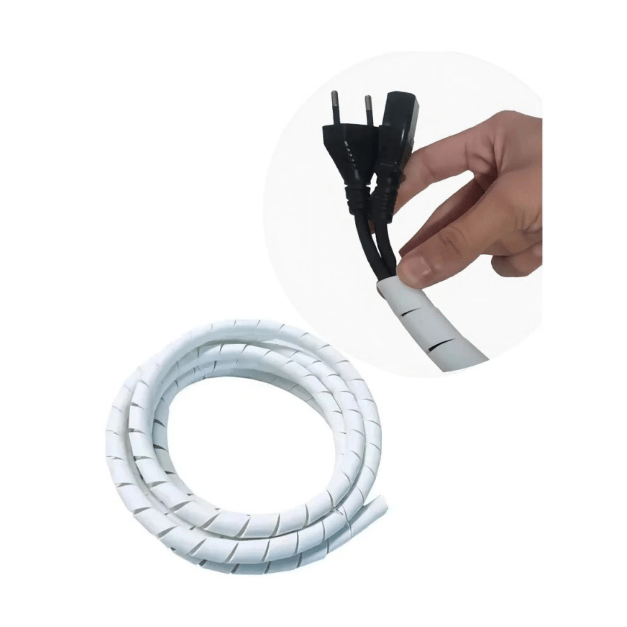 Espiral Organizador De Cabos Spiraduto 1/2" 5m Branco - Dutoplast 029340 Dutoplast - imagem 5