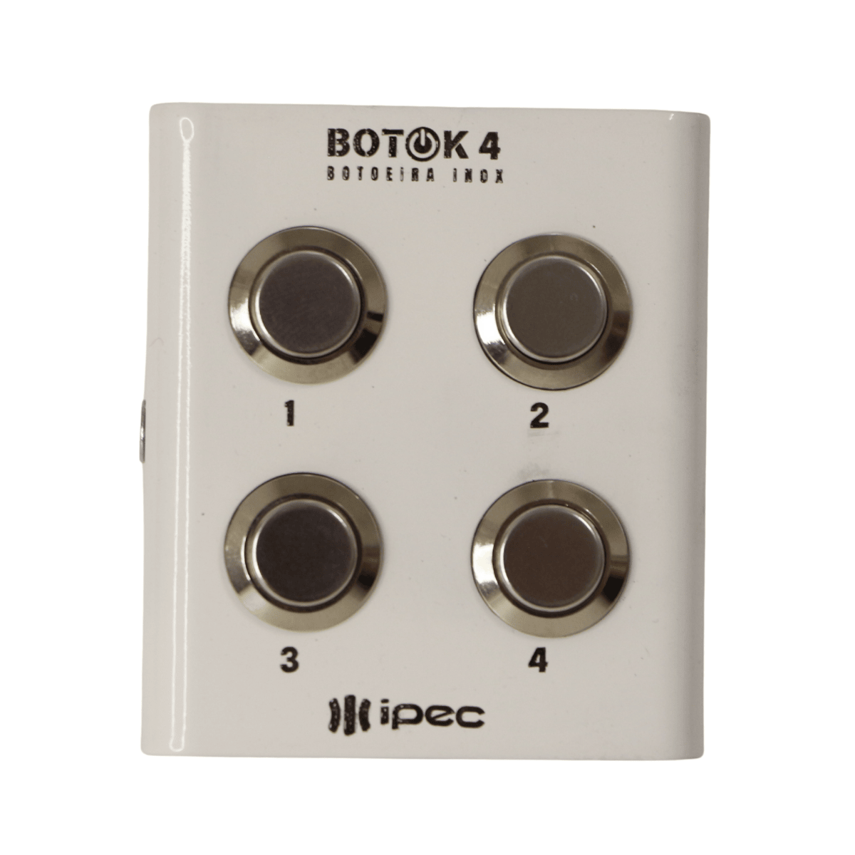 Botoeira Inox Branca 4 Botões - Botok 4 - Ipec