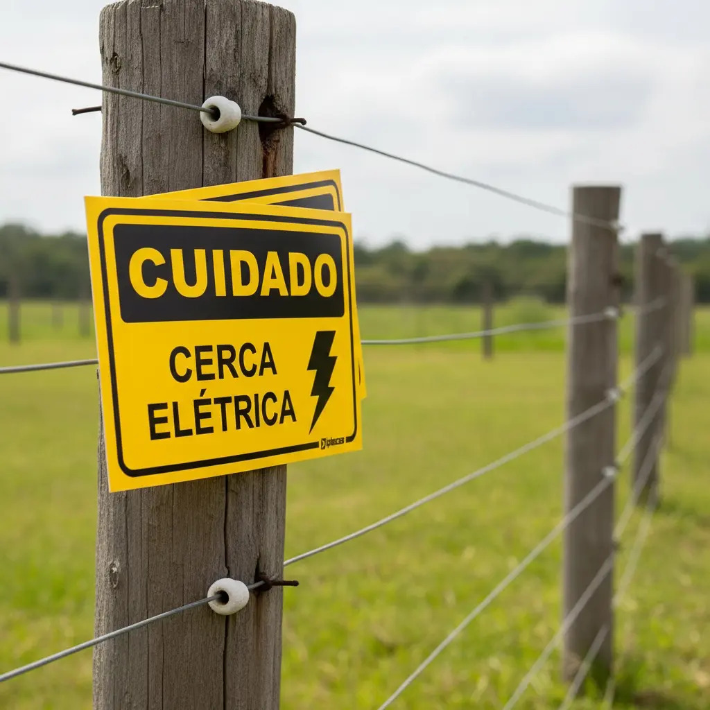 Placas De Identificação Cerca Elétrica 17X11CM - Reforçada PLCERCA - imagem 2