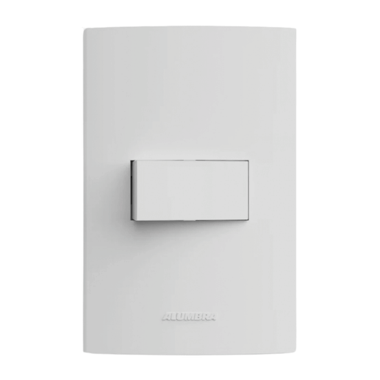 Interruptor Simples 10A 250V Com Placa 4X2 Branco Inova Pro - Alumbra